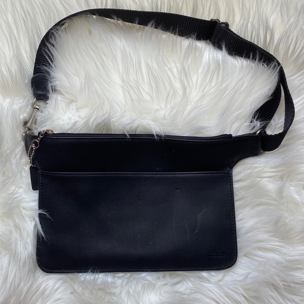 Coach Black Leather Belt Bag / Fanny Pack